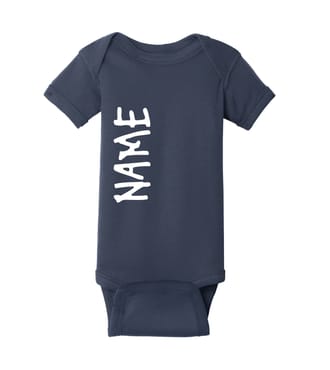 Custom Onesie - Navy - Name Down the Side